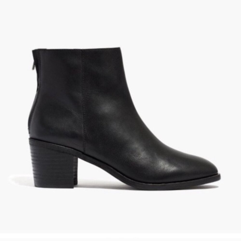 Madewell Pauline Black Leather Boots Sz 7